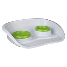 Миски Trixie Dinner-Set для собак на піддоні, пластик, 2 шт (24721)