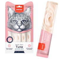 Wanpy Creamy Treat Tuna & Shrimp Кремові ласощі з тунцем та креветками для котів 5 шт х 14 г