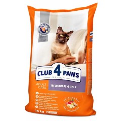 Клуб 4 Лапи Premium Indoor 4in1 для котів 14 кг