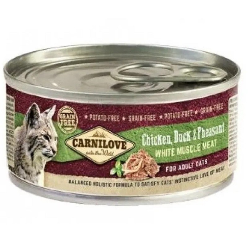 Вологий корм для кішок Carnilove Turkey Reindeer Cat Adult курка, качка та фазан 100 г (100560)