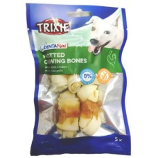 Ласощі для собак Trixie Кістка для чищення зубів Denta Fun з куркою, 5 см, 5 шт., 350 г (31321)