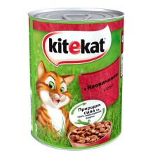 Kitekat консерви з яловичиною у соусі 400 г