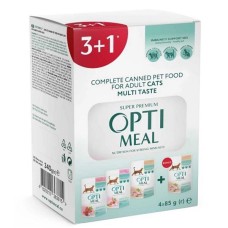 Optimeal Adult №3 для кішок асорті набір (3+1) 340 г