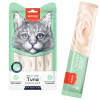 Wanpy Creamy Treat Tuna & Scallop Кремові ласощі з тунцем і морським гребінцем для кішок 5 х 14 г
