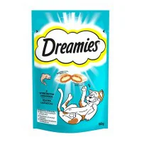 Ласощі Dreamies подушечки з лососем для котів 60 г